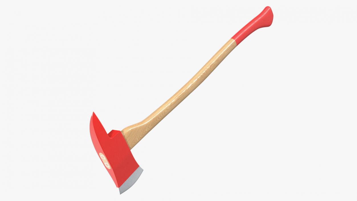 Fireman Axe with Wooden Handle New 3D model