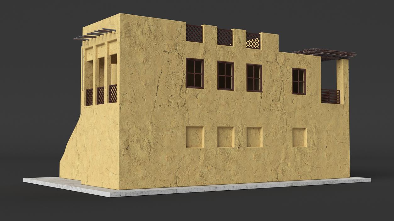 3D Large Arab House with Terrace 2