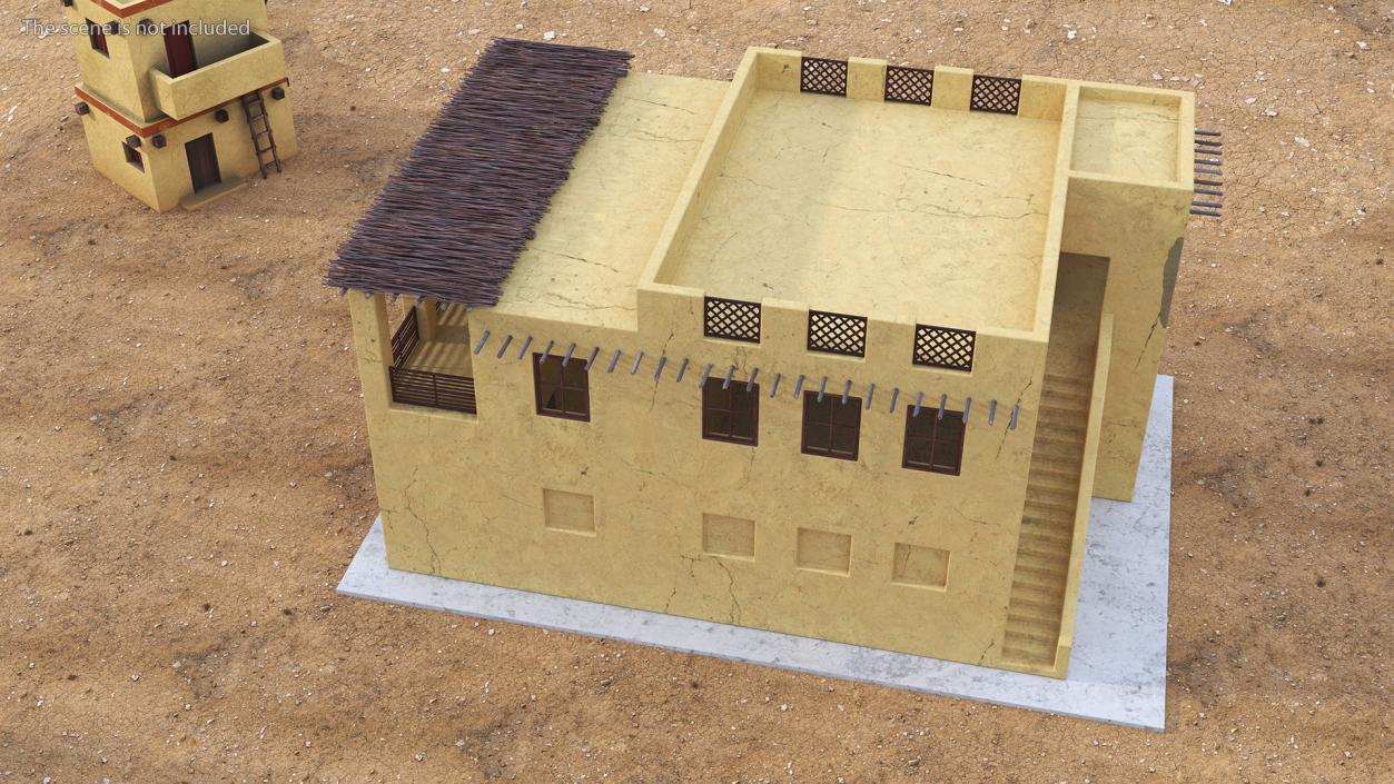 3D Large Arab House with Terrace 2