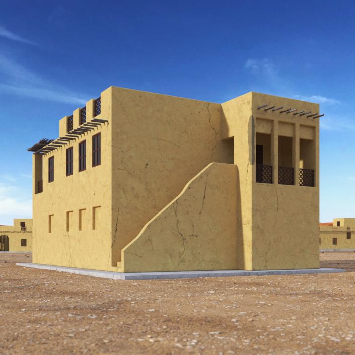 3D Large Arab House with Terrace 2