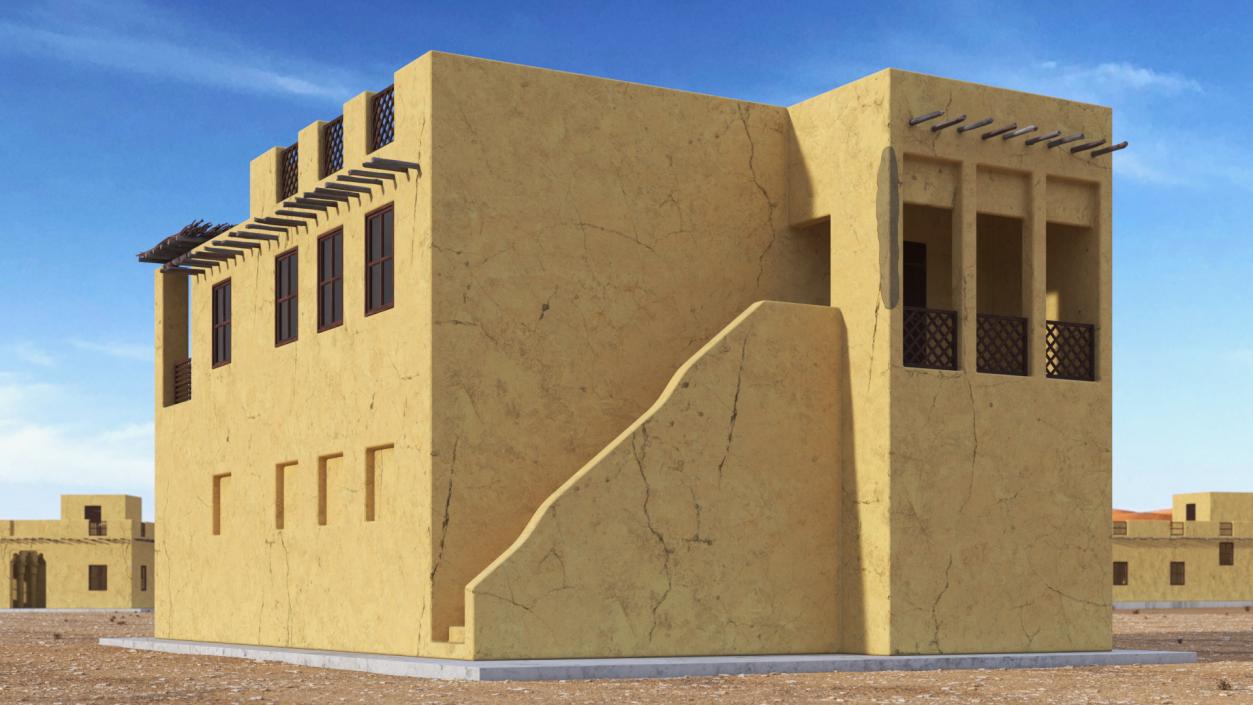 3D Large Arab House with Terrace 2