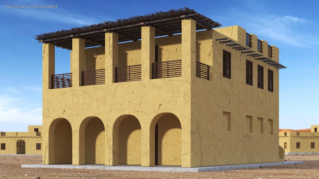 3D Large Arab House with Terrace 2