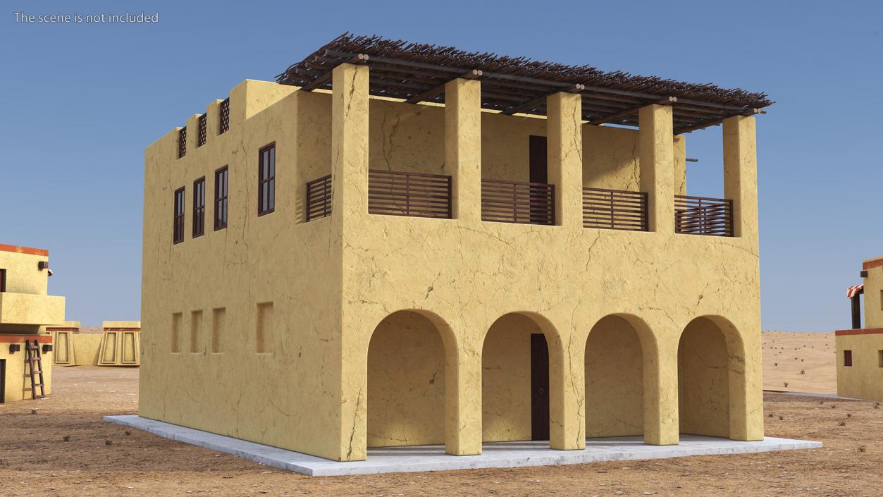 3D Large Arab House with Terrace 2