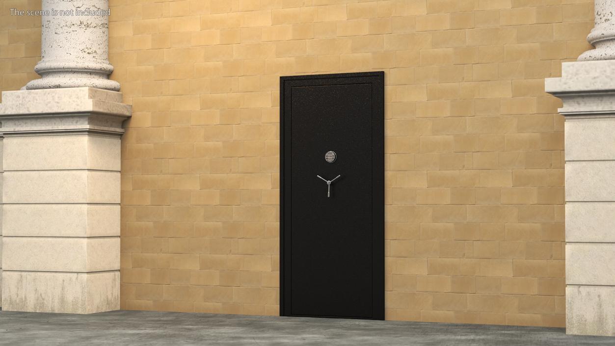 3D Vault Room Door with Digital Code Lock model