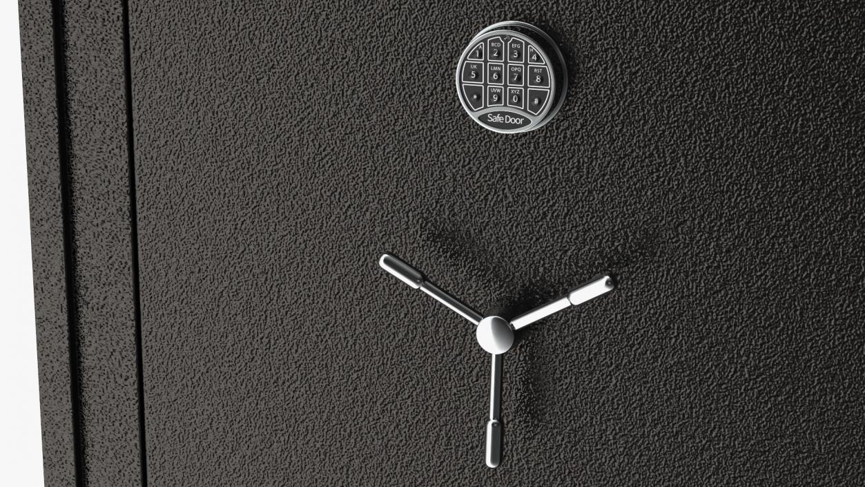 3D Vault Room Door with Digital Code Lock model