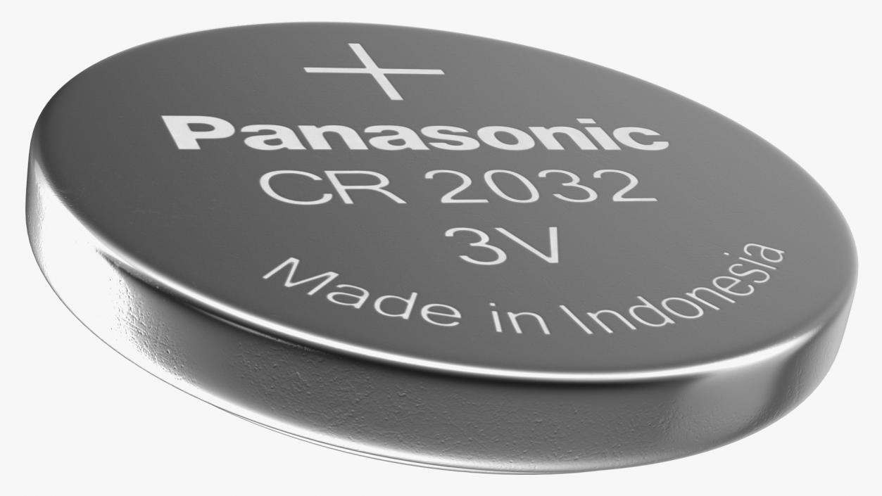 3D Button Cell Battery Panasonic CR2032