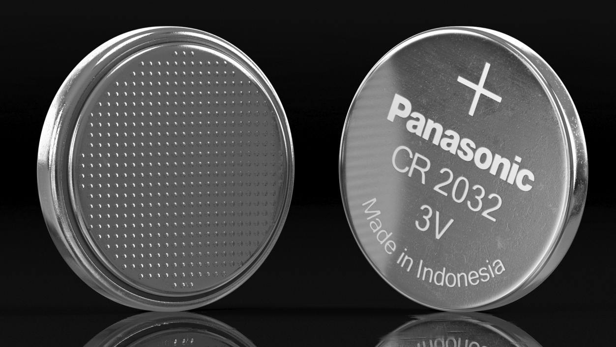 3D Button Cell Battery Panasonic CR2032