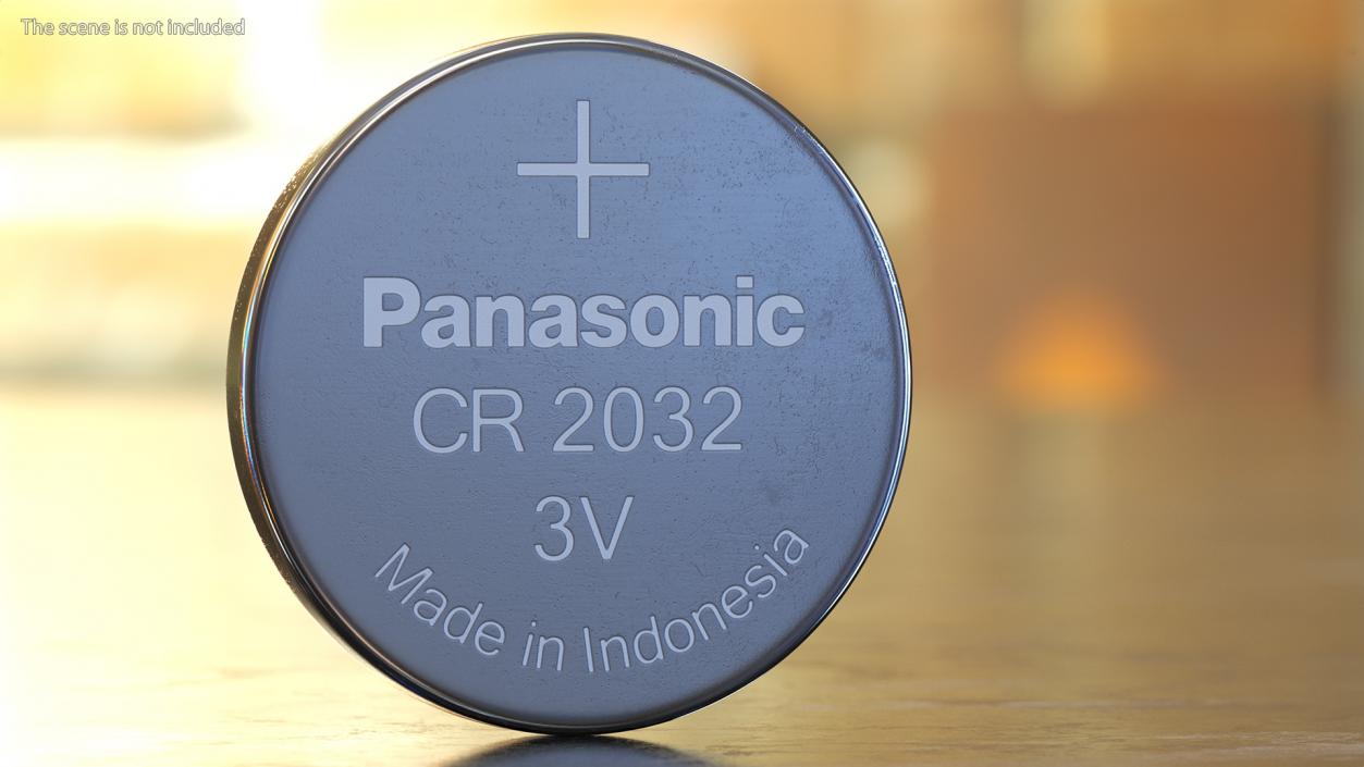 3D Button Cell Battery Panasonic CR2032