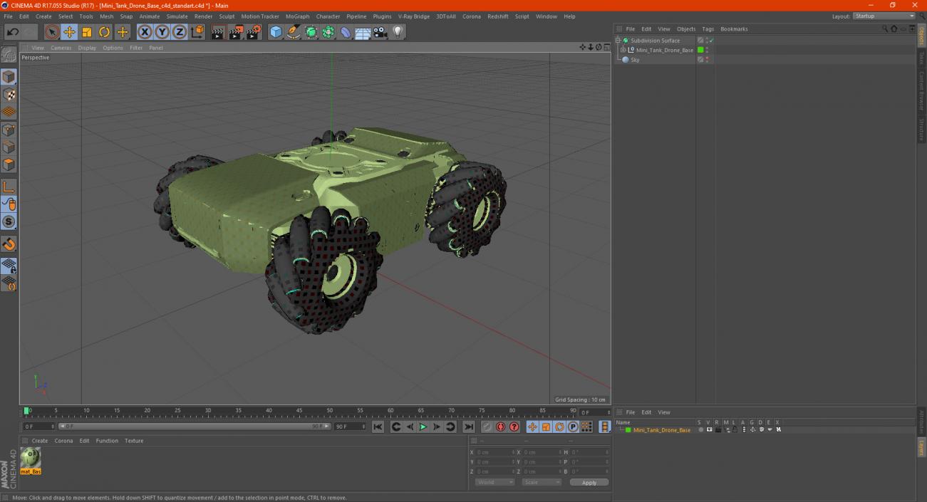 3D model Mini Tank Drone Base