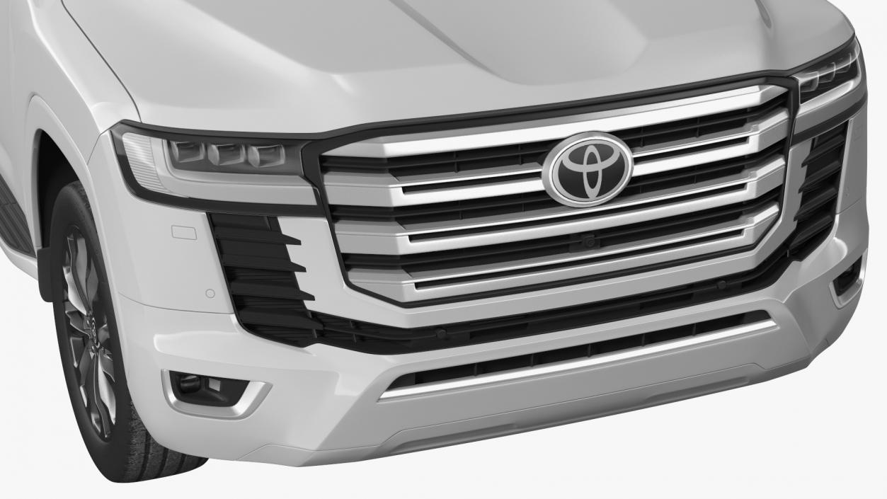 3D model Toyota Land Cruiser Silver 2022 Exterior Only