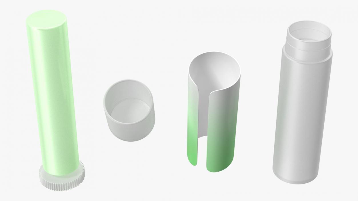 Lip Balm Green 3D model