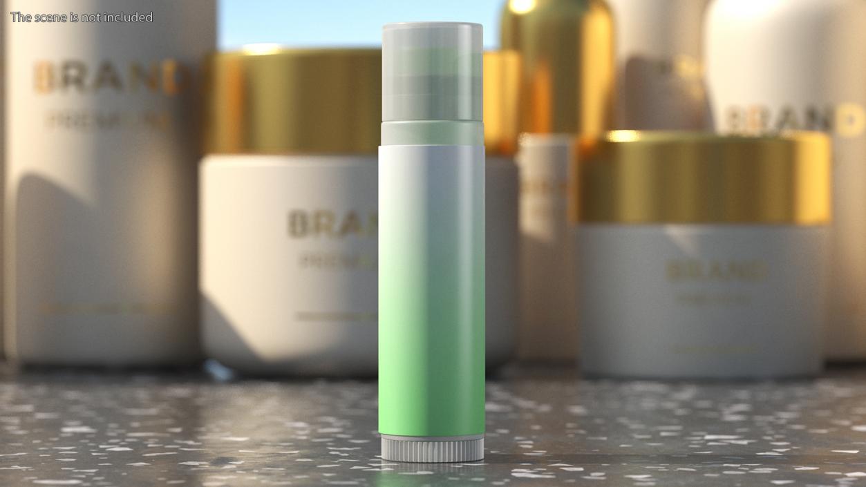 Lip Balm Green 3D model