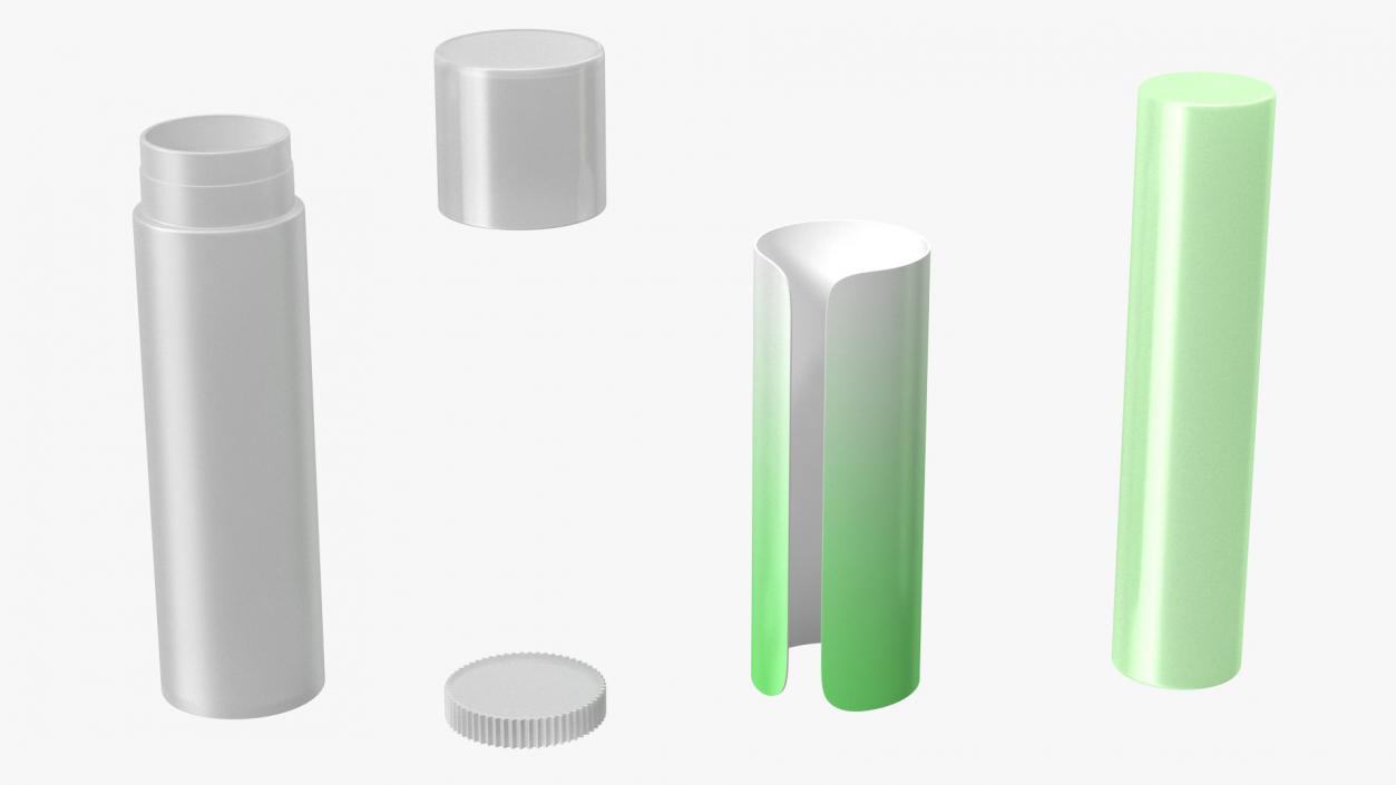 Lip Balm Green 3D model