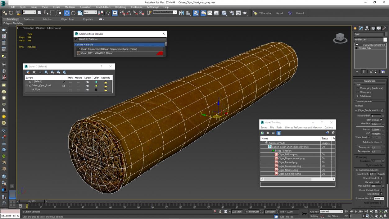 Cuban Cigar Short 2 3D model