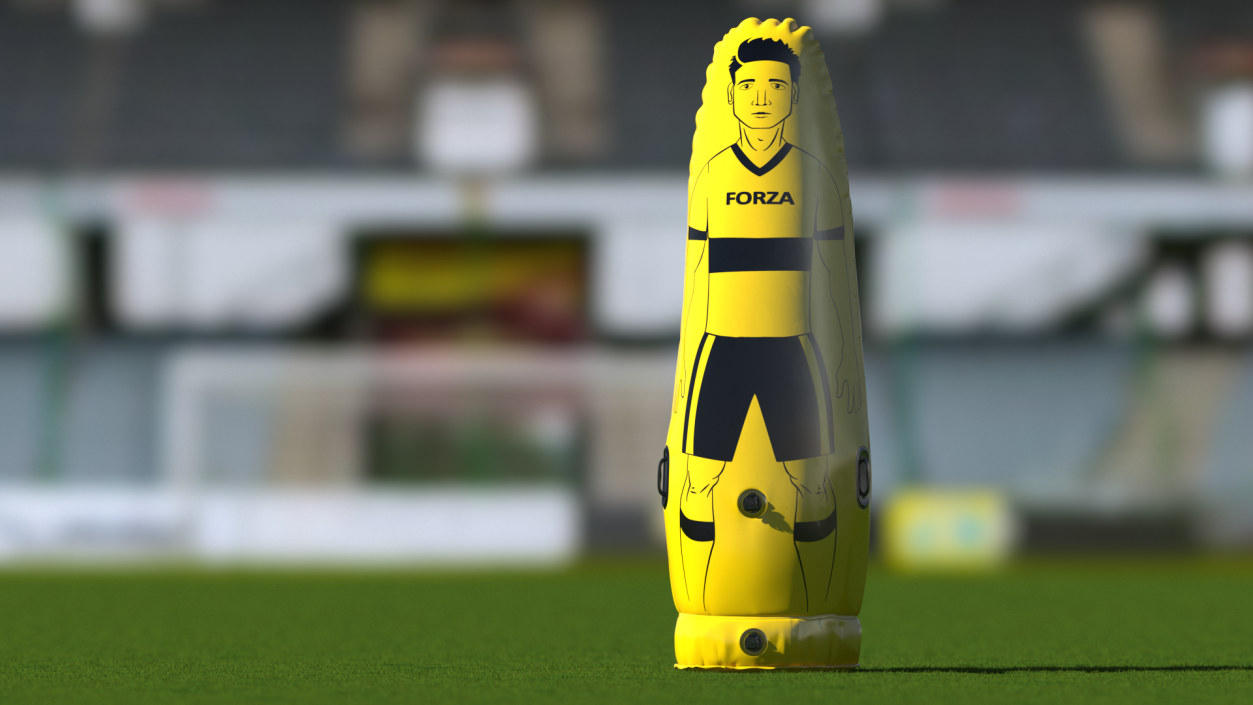 Soccer Air Mannequin Senior Yellow 3D model