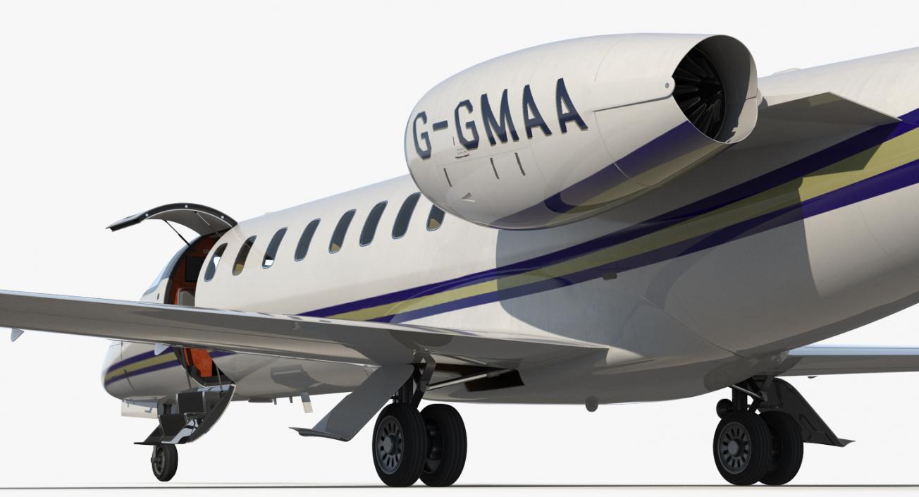 Business Jet Bombardier Learjet 45 3D model