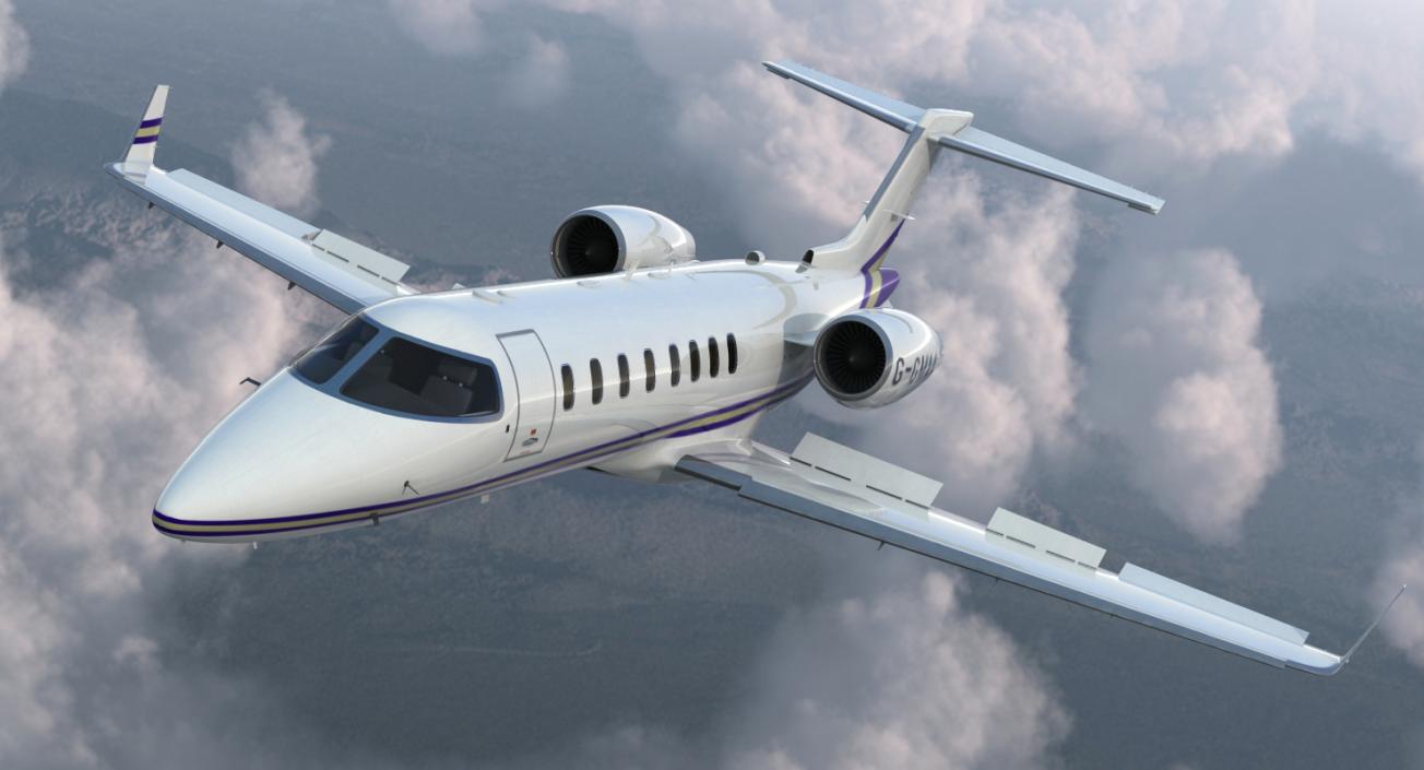 Business Jet Bombardier Learjet 45 3D model