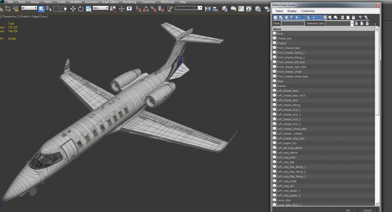 Business Jet Bombardier Learjet 45 3D model