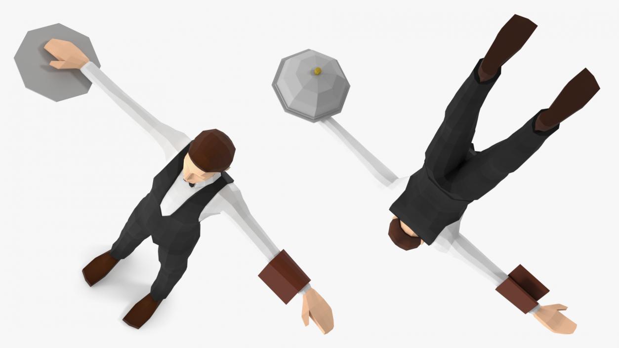 3D model Low Poly Waiter