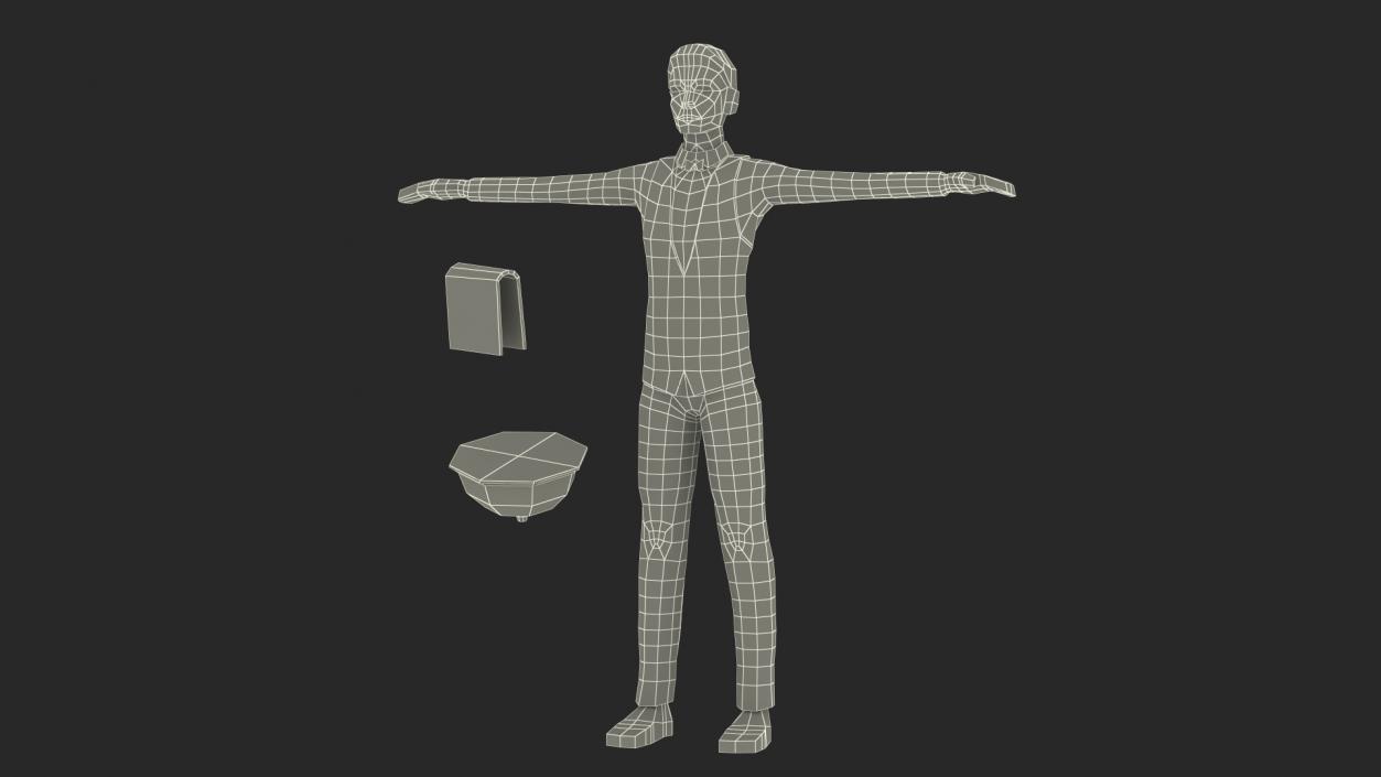 3D model Low Poly Waiter