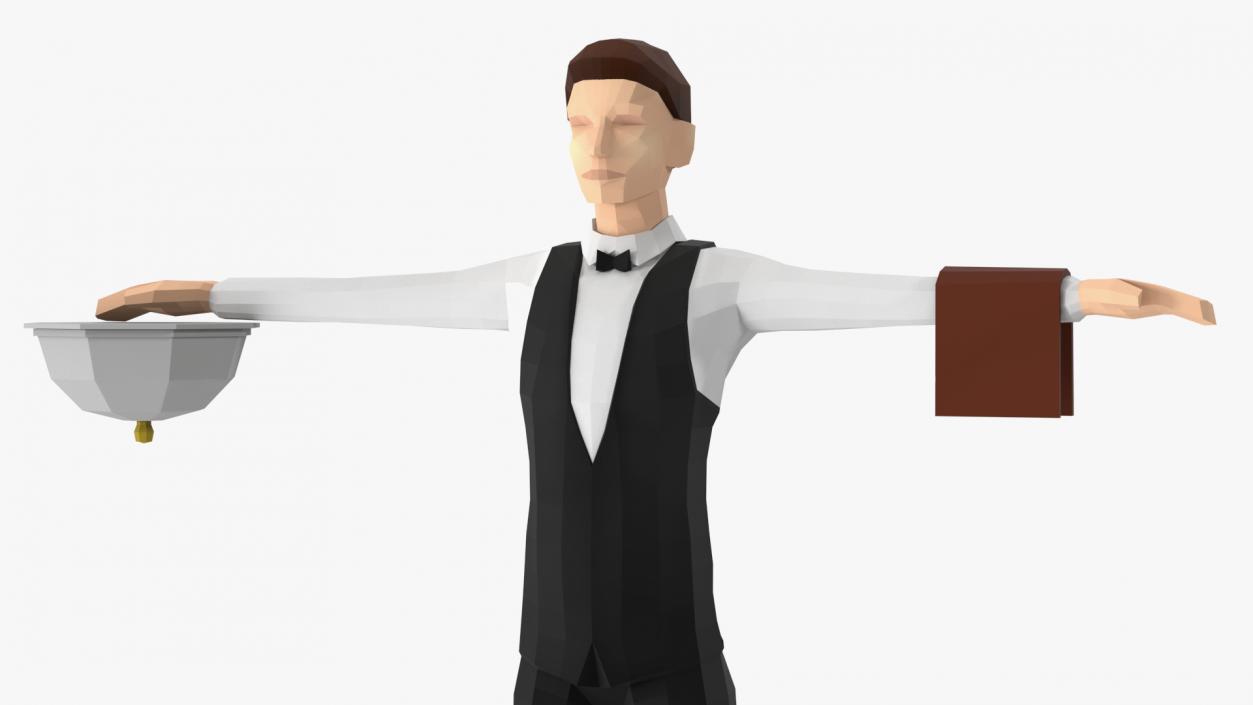 3D model Low Poly Waiter