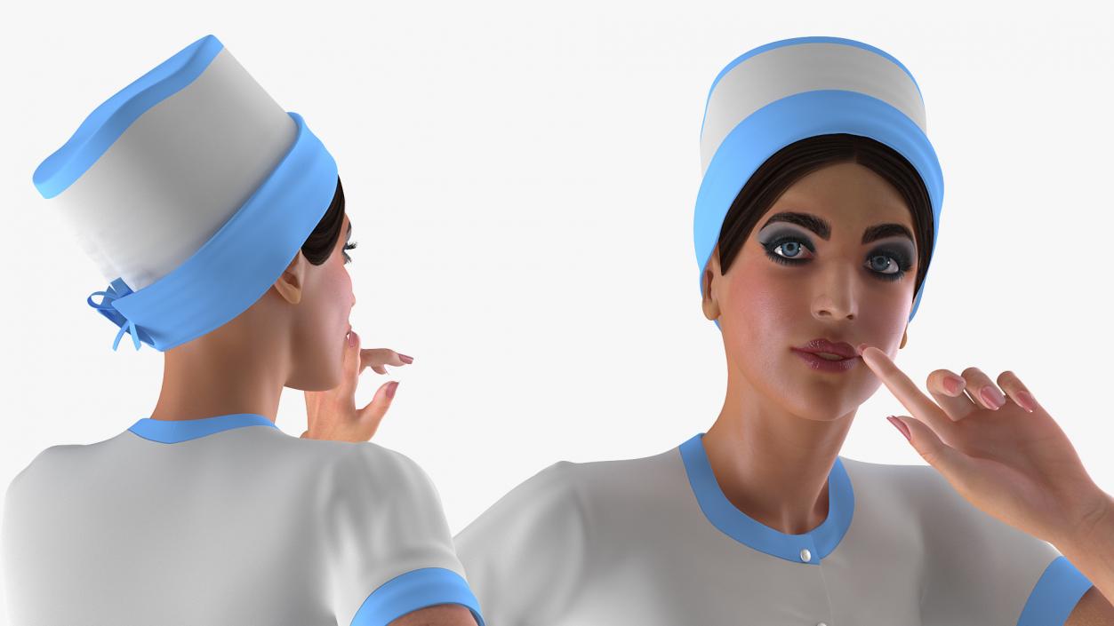 Woman in Nurse Costume 3D