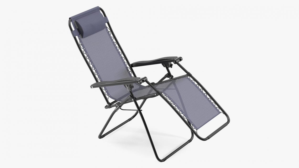 3D model Outsunny Folding Lounge Chair Black