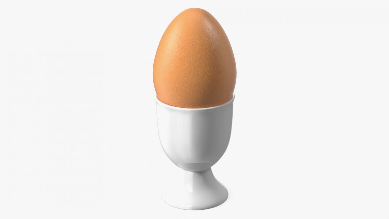 Egg Cup with Brown Egg 3D