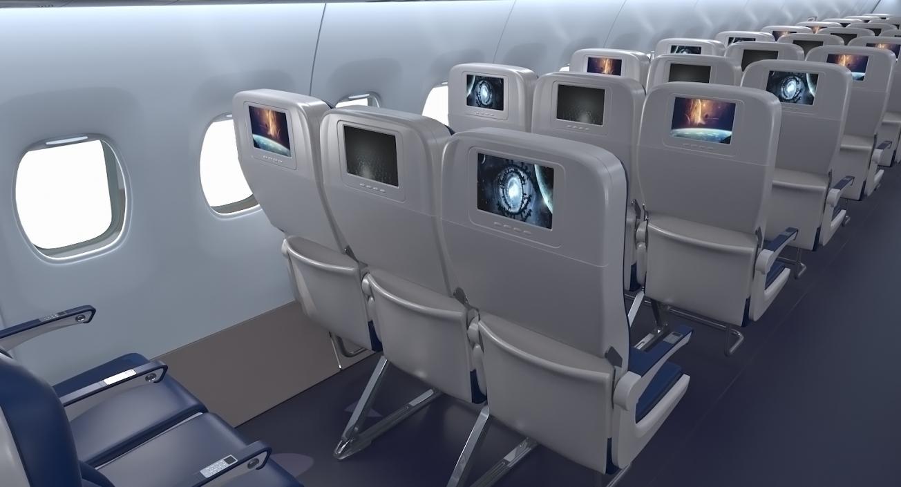 Economy Class Passenger Cabin 3D model