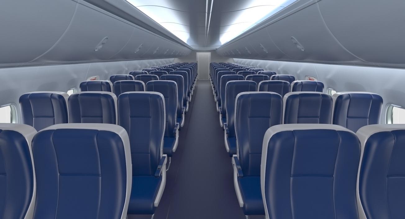 Economy Class Passenger Cabin 3D model