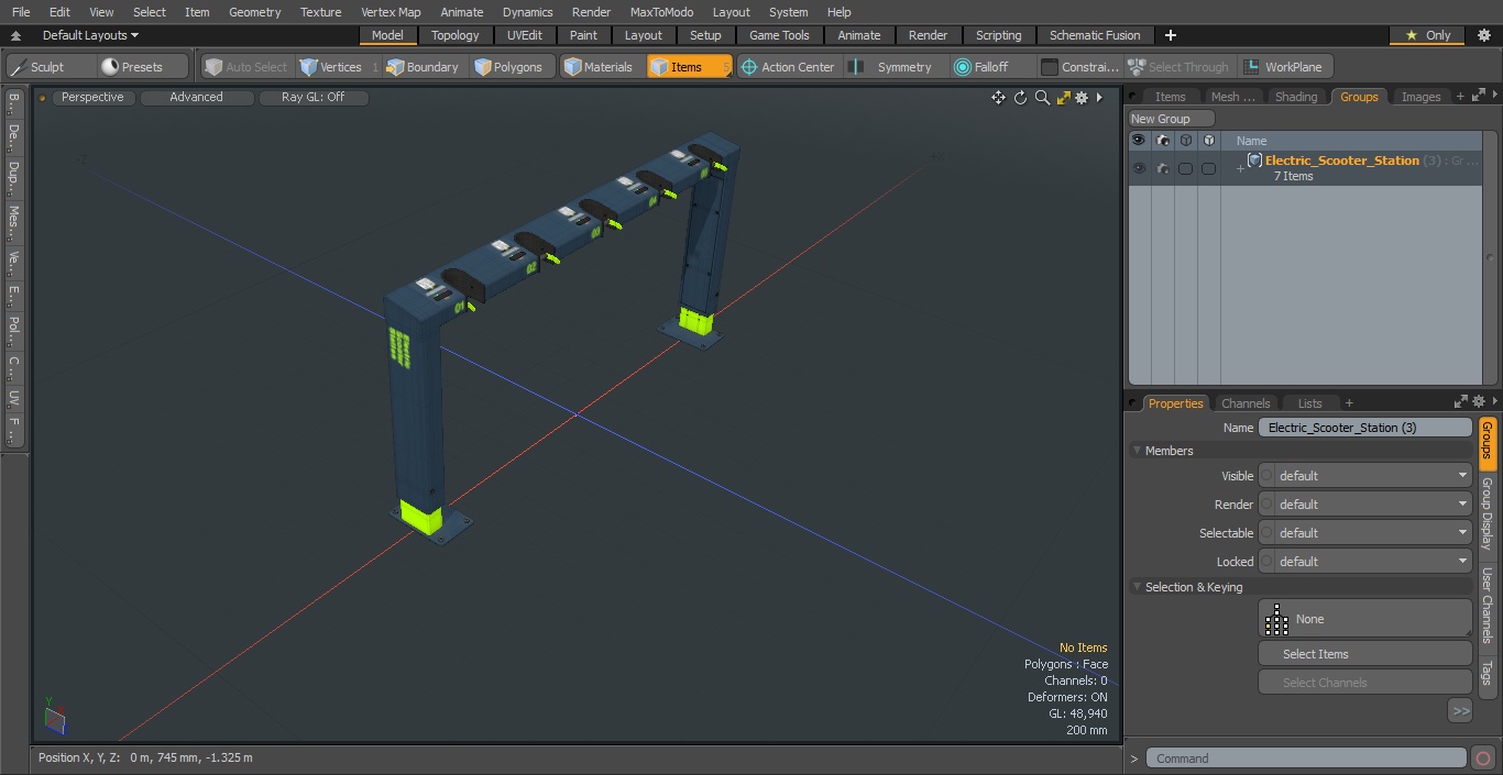 Electric Scooter Station 3D model