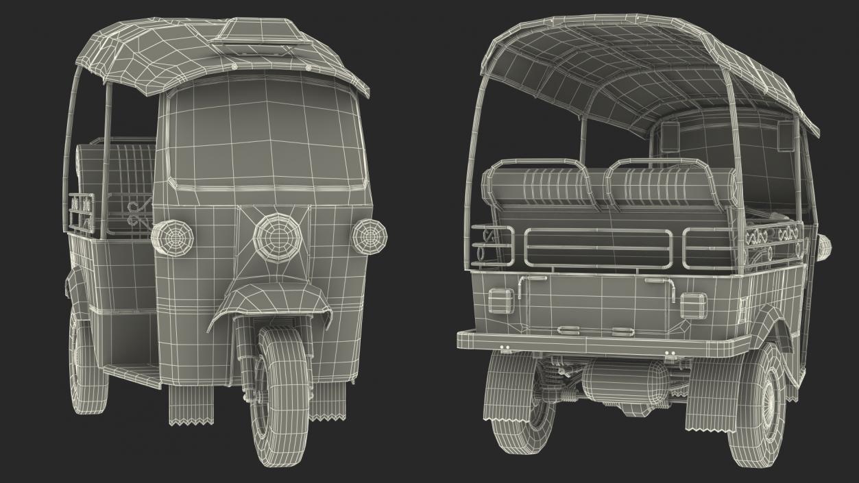 Three Wheeler Auto Rickshaw 3D