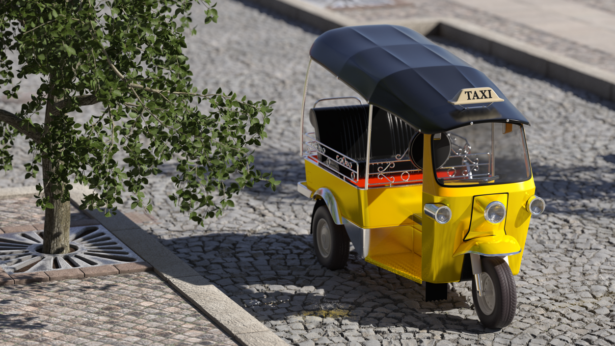 Three Wheeler Auto Rickshaw 3D