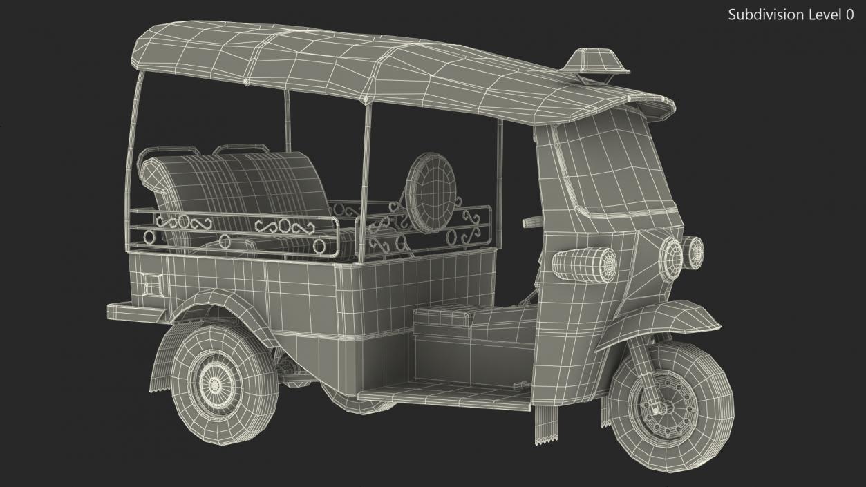 Three Wheeler Auto Rickshaw 3D