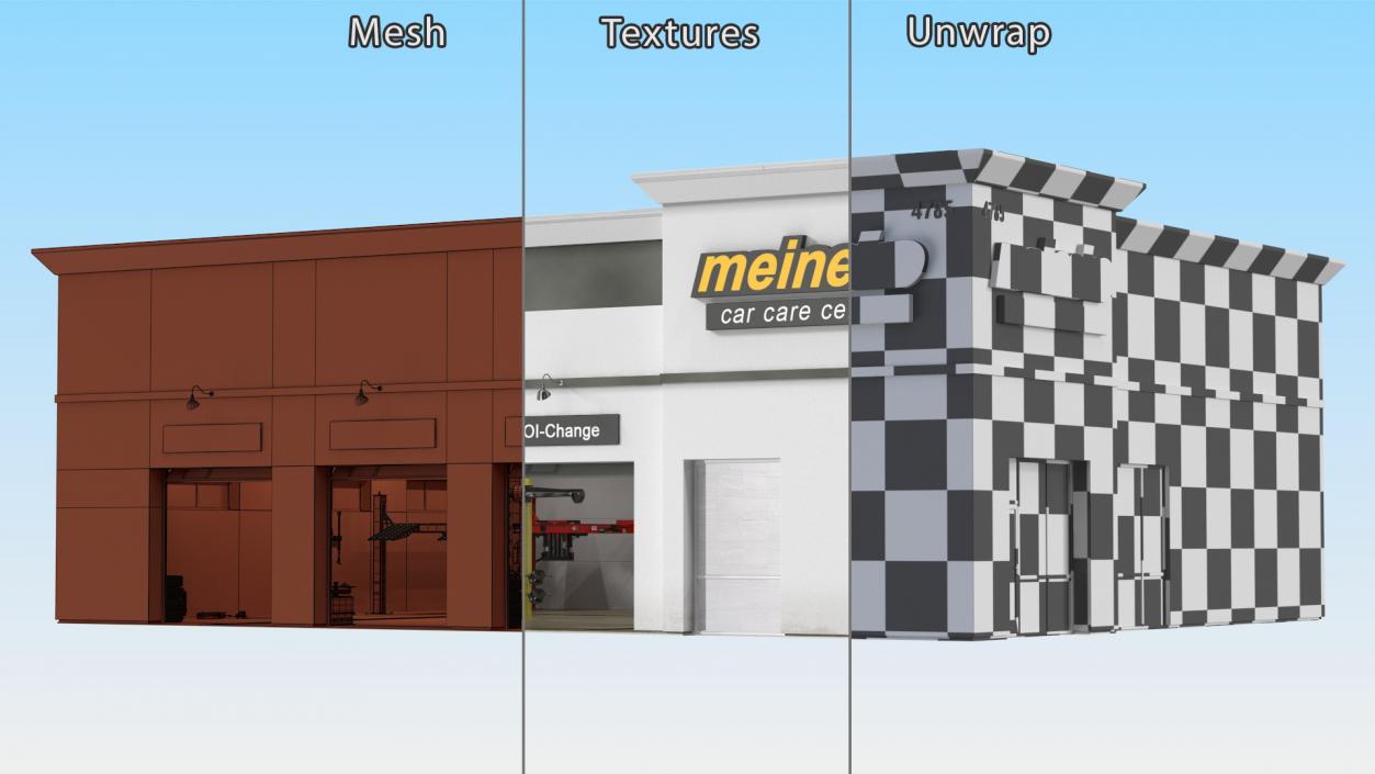 3D model Car Service Building