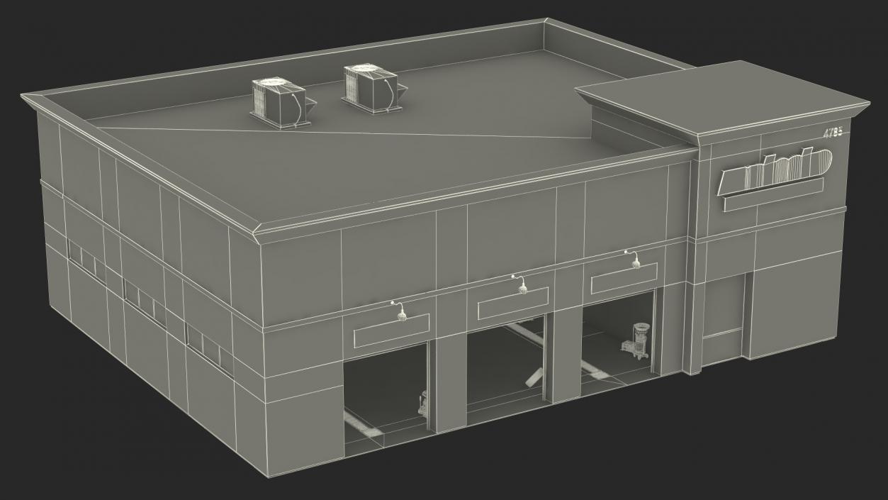 3D model Car Service Building