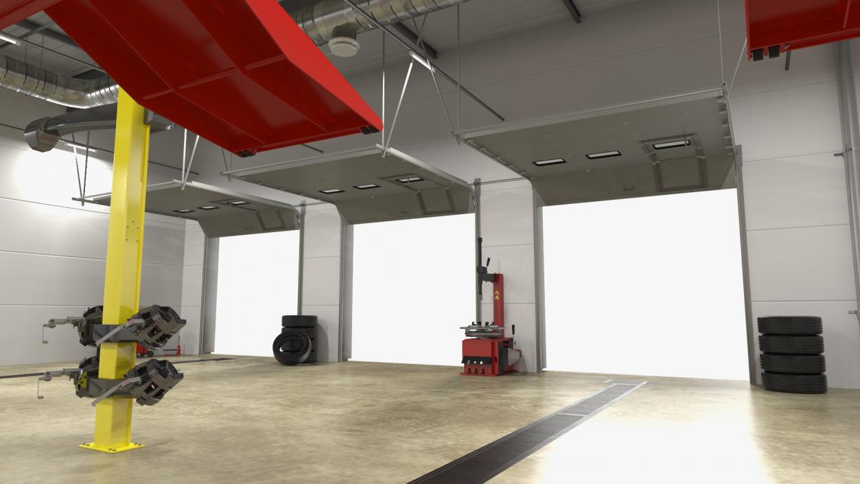 3D model Car Service Building