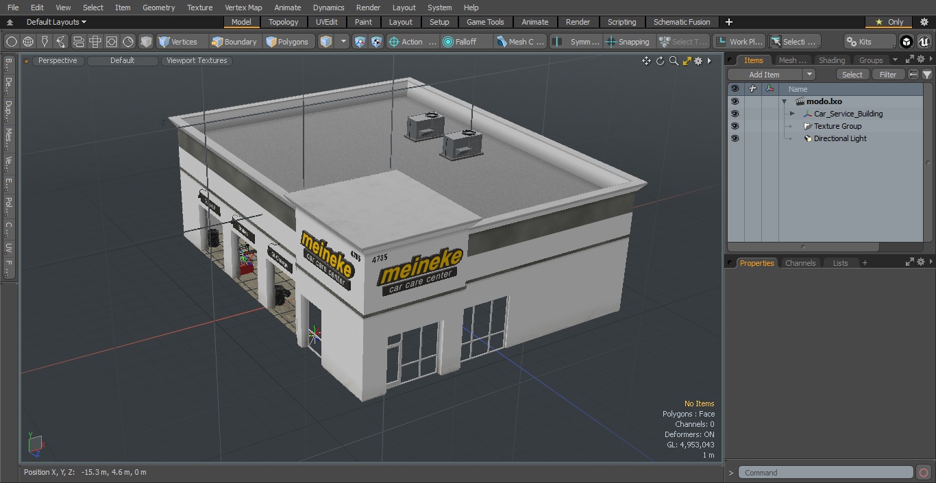 3D model Car Service Building