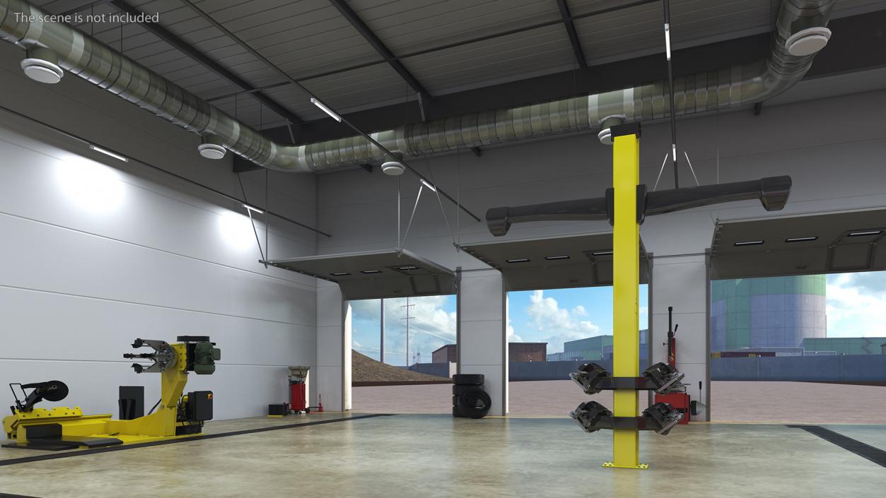 3D model Car Service Building