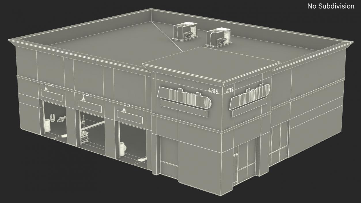 3D model Car Service Building