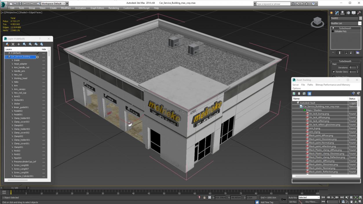 3D model Car Service Building