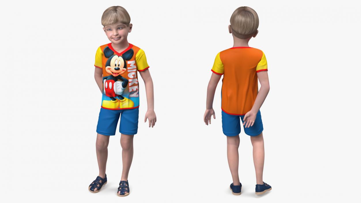 Realistic Child Boy 3D model