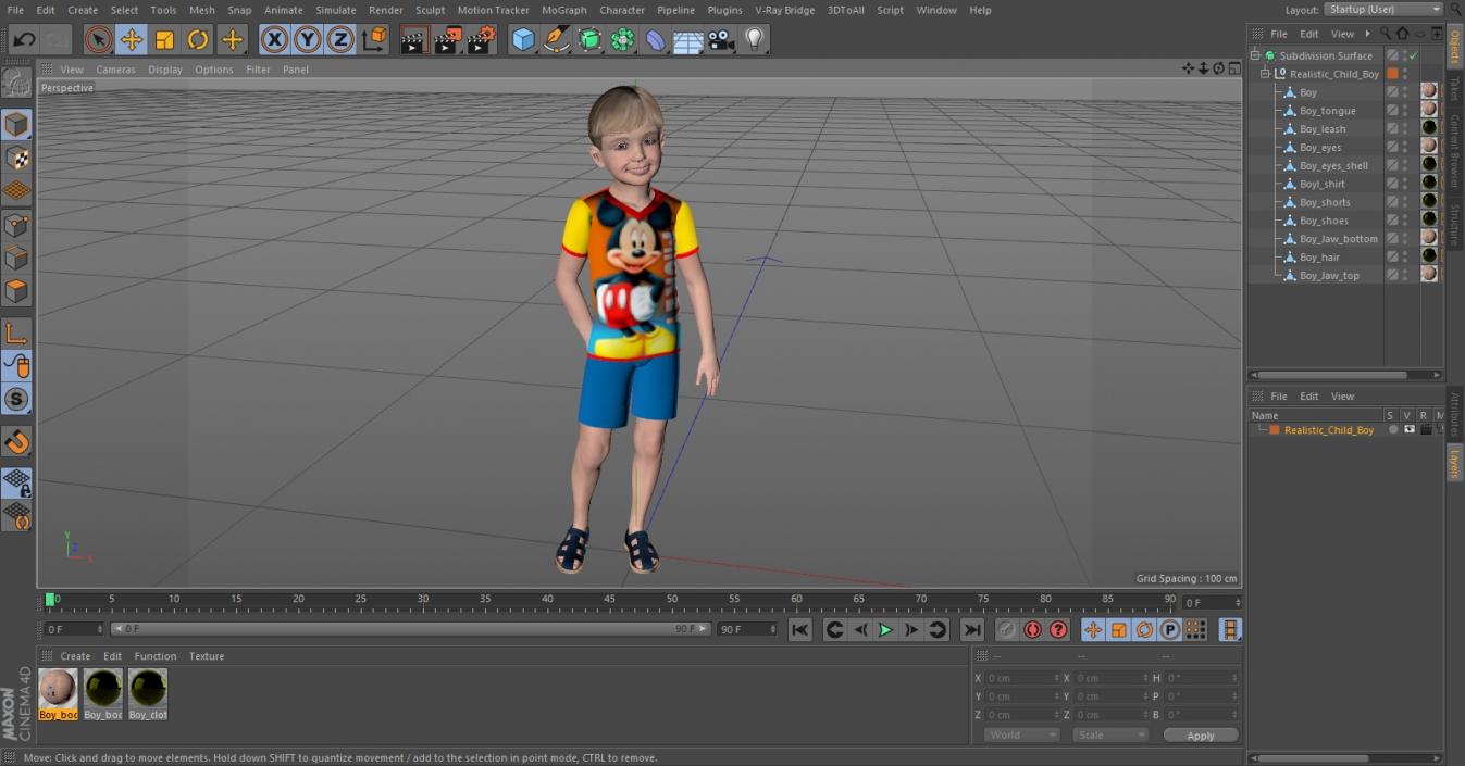 Realistic Child Boy 3D model