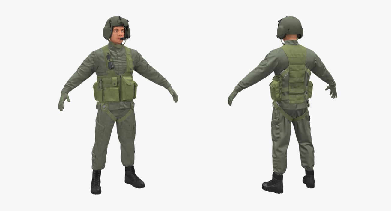 US Helicopter Pilot 3D model