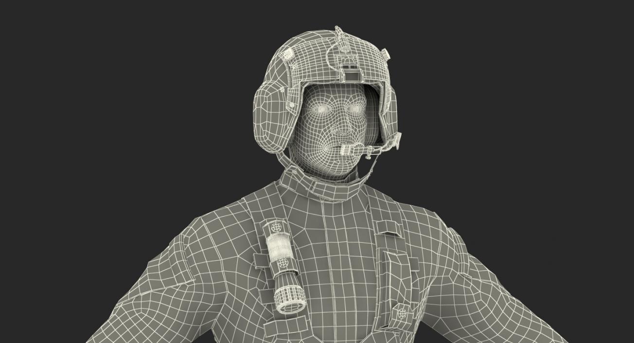 US Helicopter Pilot 3D model