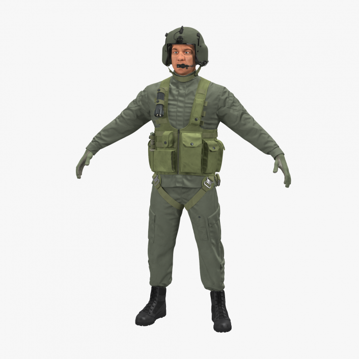 US Helicopter Pilot 3D model