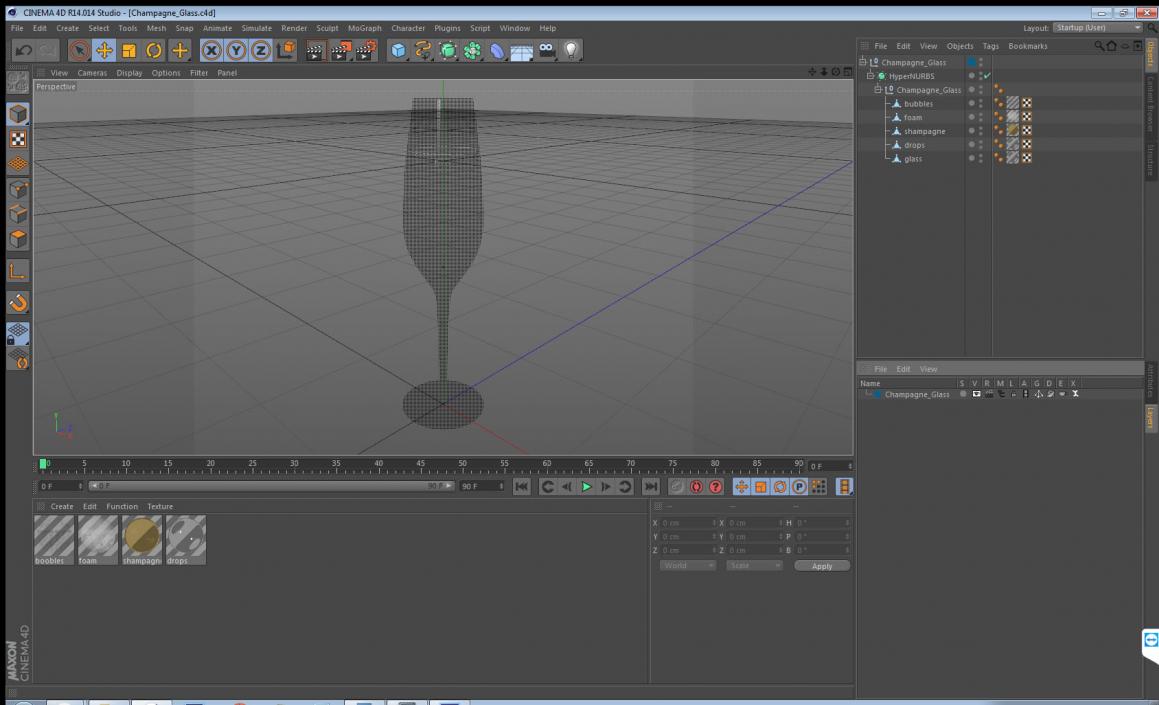 3D model Champagne Glass