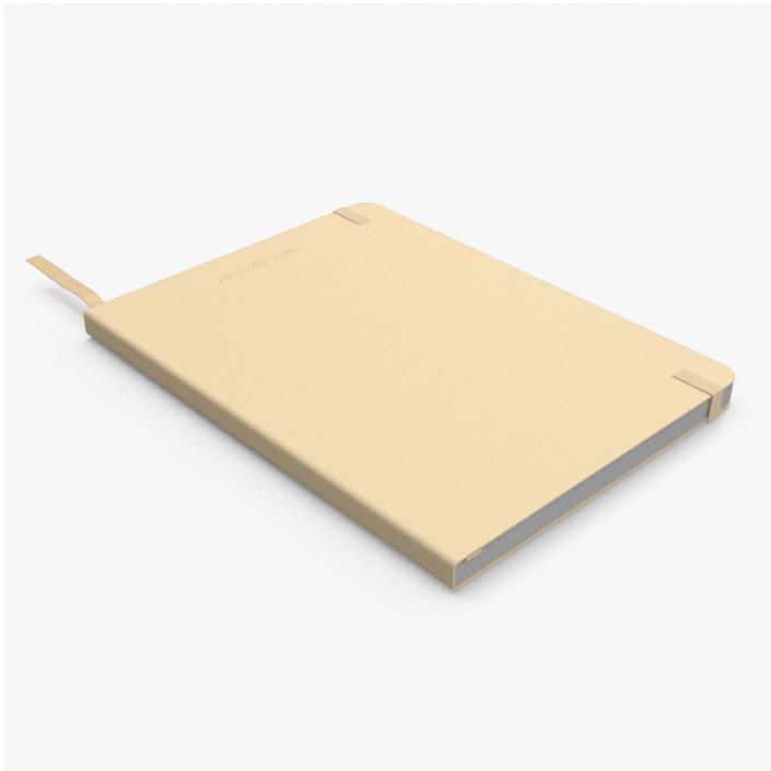 Classic Notebook with Bookmark Yellow 2 3D model