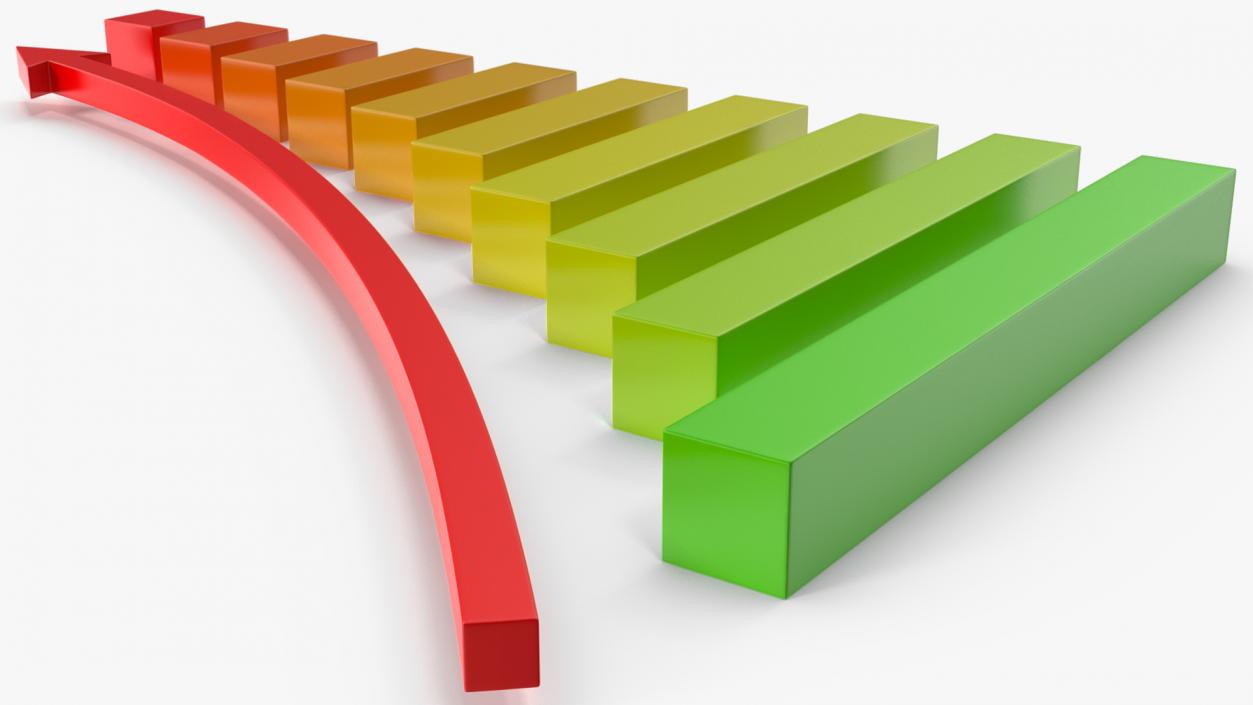 Graph Curved Down 3D