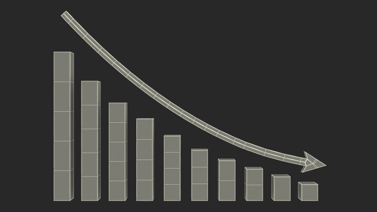 Graph Curved Down 3D